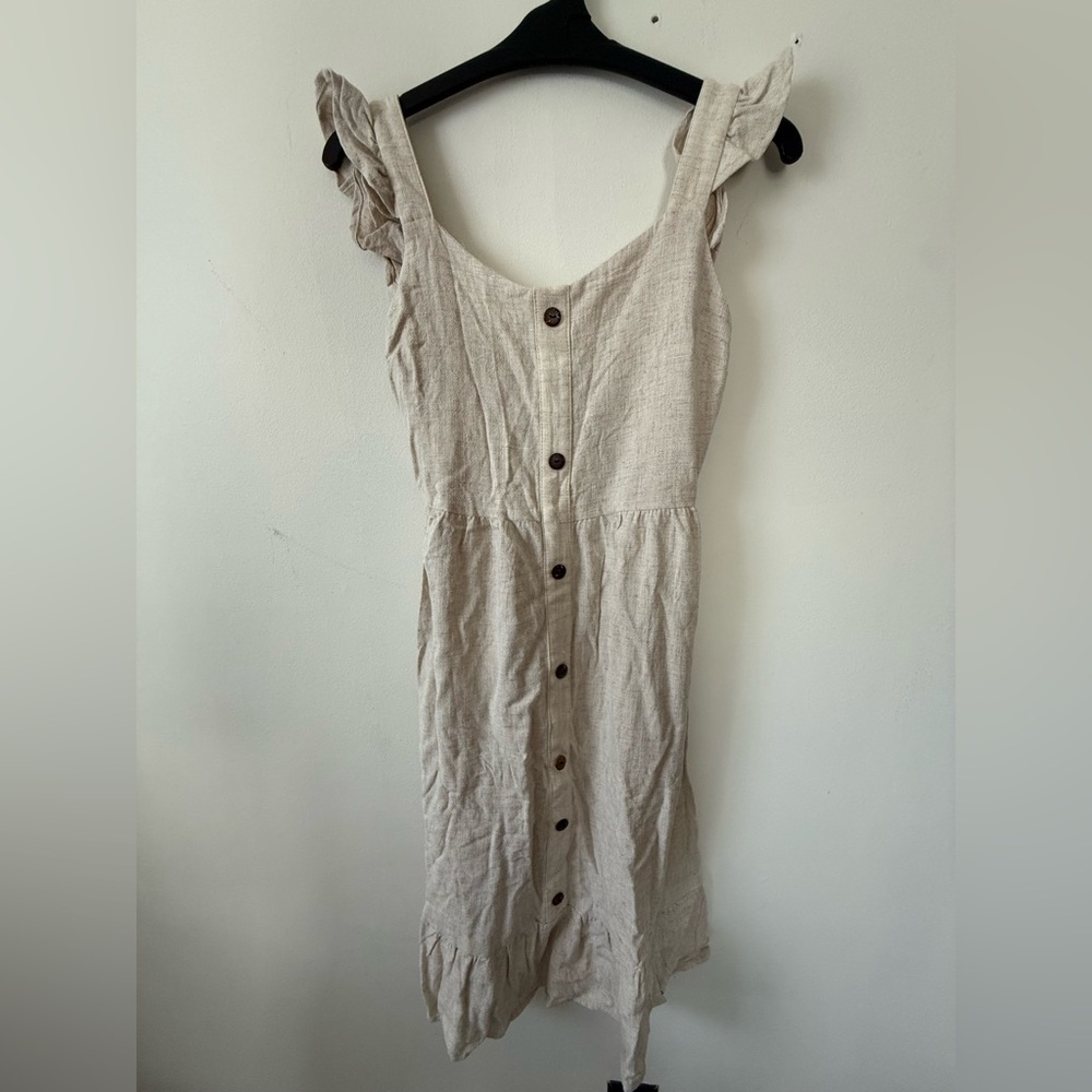 NWT Beige Linen Blend Dress